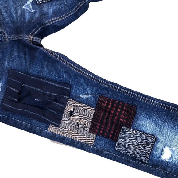 Rare Gianni Lupo Patchwork Jeans Size 28 - Picture 8 of 10